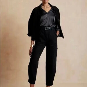 Banana Republic Cargo Utility Black Pant
